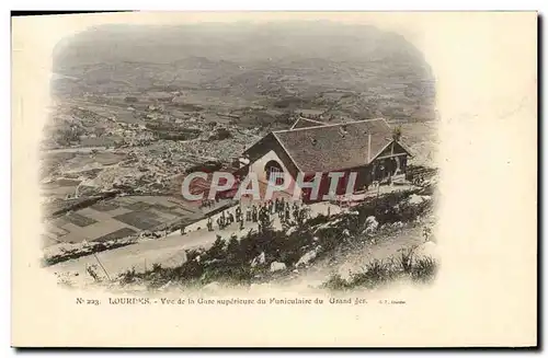 Cartes postales Lourdes Vue De La Gare superieure du funiculaire du grand Jer