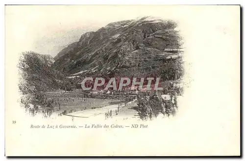 Cartes postales Route De Luz A Gavarnie La Vallee Des Cedres