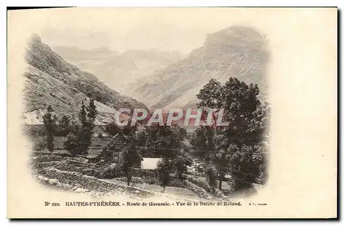 Ansichtskarte AK Hautes Pyrenees Route De Gavarnie Vue De La Breche De Roland