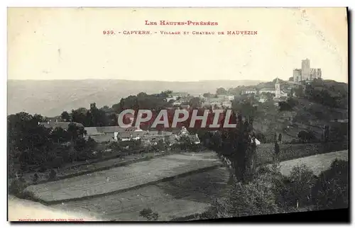 Ansichtskarte AK Les Hautes Pyrenees Capvern Village Et Chateau De Mauvezin