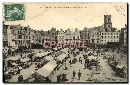 Ansichtskarte AK Arras La Petite Place Un Jour De Marche