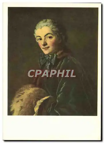 Cartes postales Peinture Francaise Le Francois Boucher Portrait De Jeune Femme Au Manchon Musee du Louvre