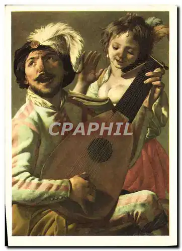 Cartes postales moderne Peinture Hollandaise Hendrick Terbrugghen Le duo Musee du Louvre Paris