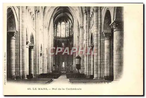 Ansichtskarte AK Le Mans Nef de la Cathedrale