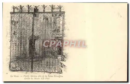 Cartes postales Le Mans Vieille Maison de la Reine Berengere Grille du musee