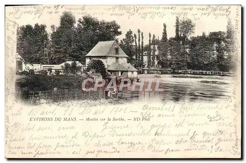 Cartes postales Le Mans Moulin sur la Sarthe