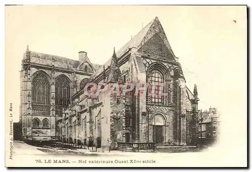 Cartes postales Le Mans Nef Exterieure Ouest