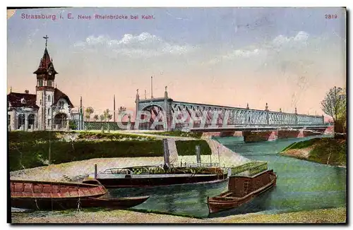 Cartes postales Strassburg Neue Rheinbrucke Bel Keht