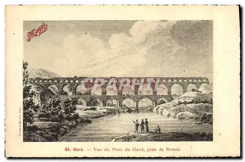 Cartes postales Gard Vue Du Pont Du Gard Pres de Nimes Publicite Maggi