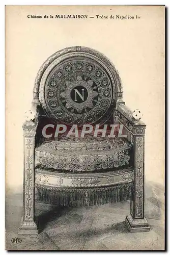 Cartes postales Malmaison Trone de Napoleon 1er
