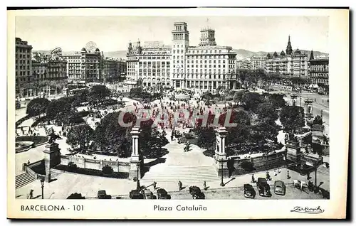 Cartes postales Barcelona Plaza Cataluna