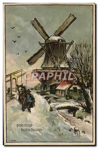 Cartes postales Fantaisie Moulin a vente