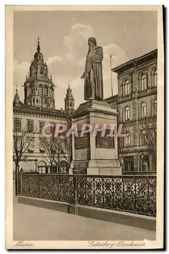 Cartes postales Mainz Gutenberg Denkmal