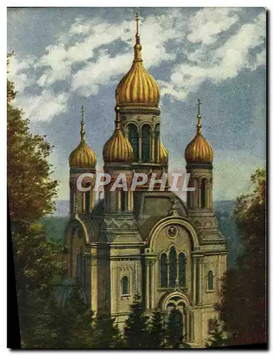 Cartes postales Wiesbaden Die Russische Kirche Russie Russia