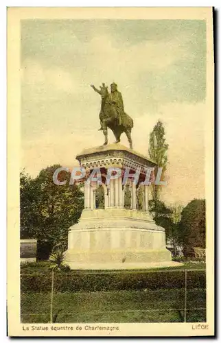 Cartes postales Liege La Statue Equestre de Charlemagne
