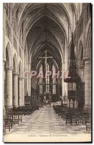 Ansichtskarte AK Liege Interieur de la Cathedrale