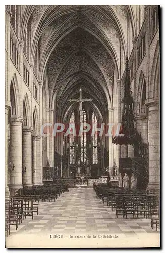 Cartes postales Liege Interieur de la Cathedrale