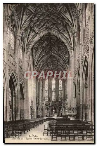 Cartes postales Liege Interieur de L&#39Eglise Saint Jacques