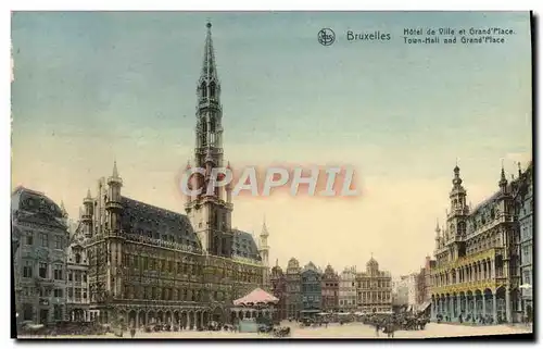 Ansichtskarte AK Bruxelles Hotel de Ville et Grand Place