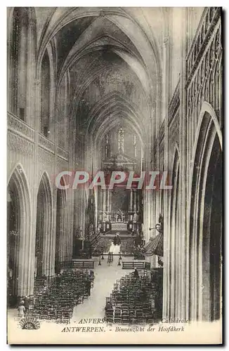 Cartes postales Anvers Interieur de la cathedrale