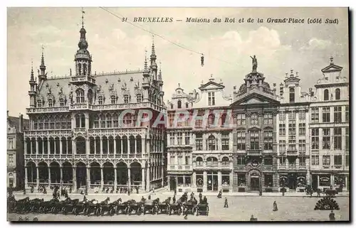 Ansichtskarte AK Bruxelles Maisons du Roi et de La Grand Place