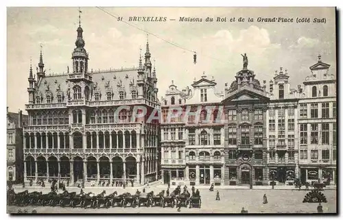 Cartes postales Bruxelles Maisons du Roi et de La Grand Place
