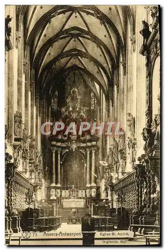 Cartes postales Anvers Antwerpen Eglise St Andre