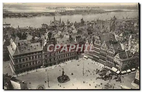 Cartes postales Anvers Grand Place Vue Generale