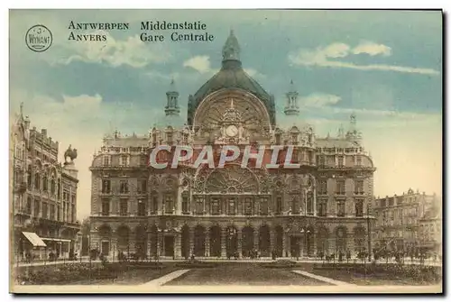 Cartes postales Anvers Gare Centrale