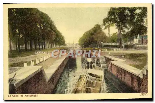 Ansichtskarte AK Le Canal de Maestricht Liege Bateau