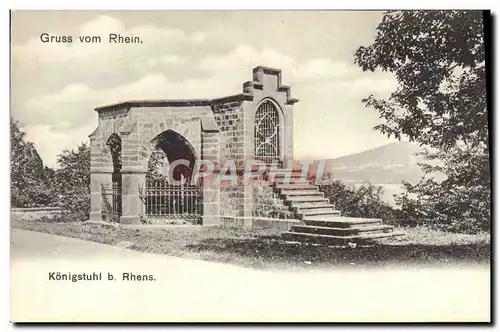 Cartes postales Gruss Vom Rhein Koingstuhl B Rhens