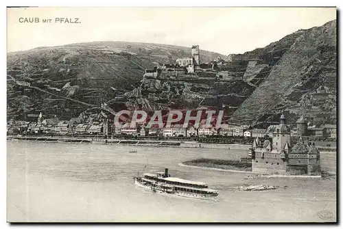 Cartes postales Caub Mit Pfalz