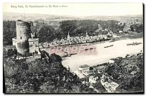 Cartes postales Burg Katz St Goarshausen u St Goar A Rhein