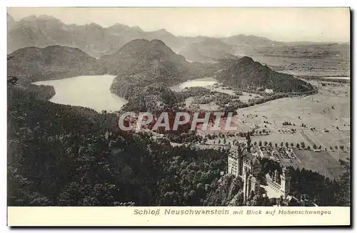 Cartes postales Schloss Neuschwanstein Mit Blick Auf Hohenschwangau