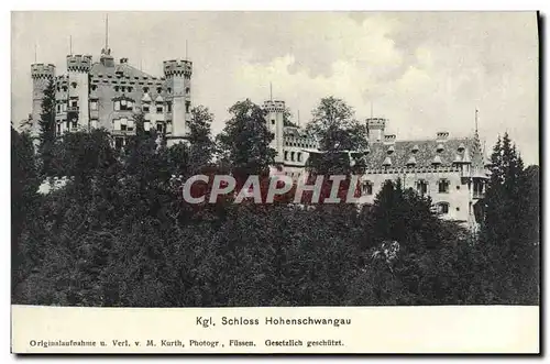 Cartes postales Kgl Schloss Hohenschwangau