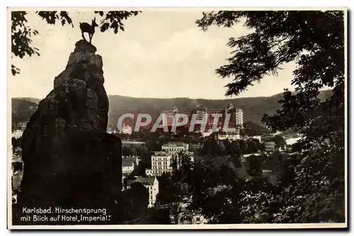 Cartes postales Karlsbad Hirchensprung Mit Blick Auf Hotel Imperial