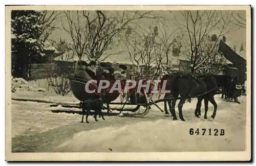 Cartes postales Char dans la neige