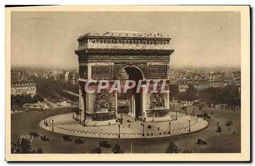 Cartes postales Paris En Flanant L&#39Arc De Triomphe Et La Place De l&#39Etoile