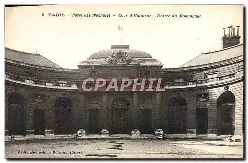 Ansichtskarte AK Paris Hotel Des Monnaies Cour d&#39Honneur Entree Du Monnayage