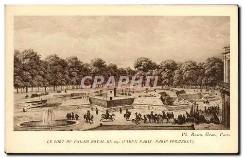 Cartes postales Paris Le Fort Du Palais Royal en 1650