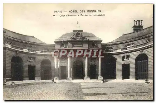 Ansichtskarte AK Paris Hotel Des Monnaies Cour d&#39Honneur Entree Du Monnayage