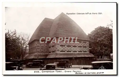 Cartes postales Exposition Coloniale Intle De Paris 1931 Cameroun Togo Grand Pavillon
