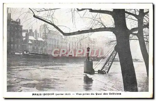 Ansichtskarte AK Paris Inonde Vue Prise Du Quai Des Orfevres