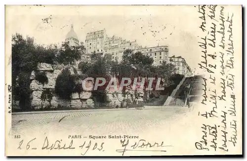 Cartes postales Paris Square Saint Pierre Sacre Coeur Montmartre