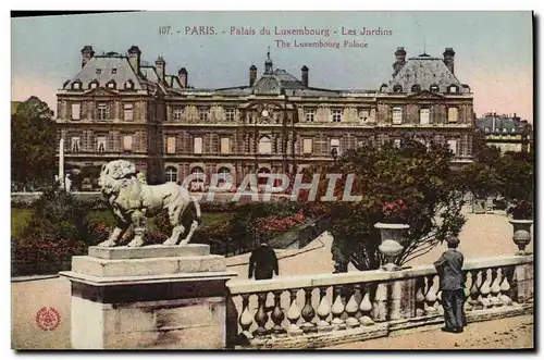 Ansichtskarte AK Paris Palais Du Luxembourg Les Jardins Lion