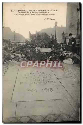 Ansichtskarte AK Paris Arc De Triomphe De l&#39Etoile Tombe Du soldat inconnu