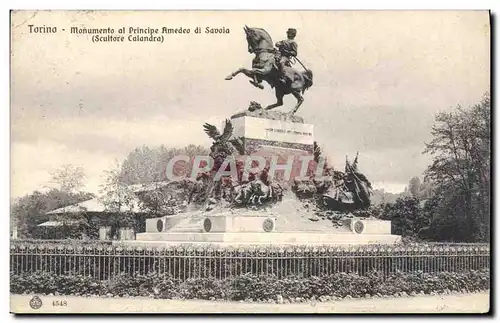 Ansichtskarte AK Torino Monumento al Principe Amedeo Di Savoia