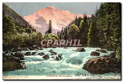 Cartes postales Lutschine Mit Jungfrau