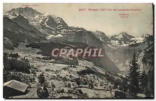 Cartes postales Wengen Mit Lauterbrunnental