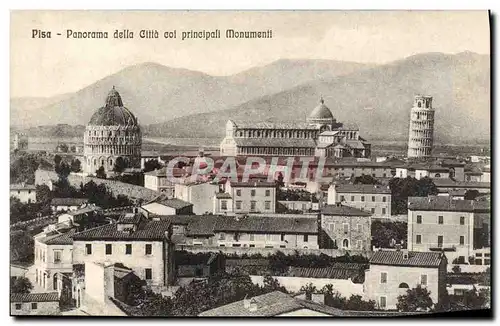 Cartes postales Pisa Panorama della Citta Col Principali Monumenti